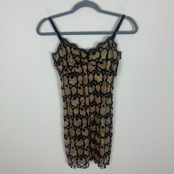 NWT Intimately Free People Lace & Bows Mini Slip Dress S Coquette Feminine Girly - Picture 2 of 10